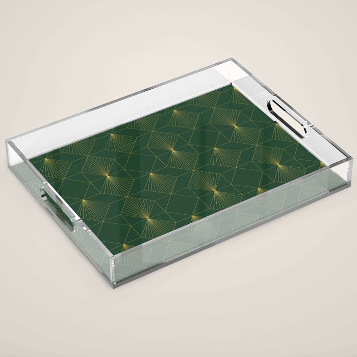 Beautiful Art Deco Pattern Acrylic Tray Gallery Image 1