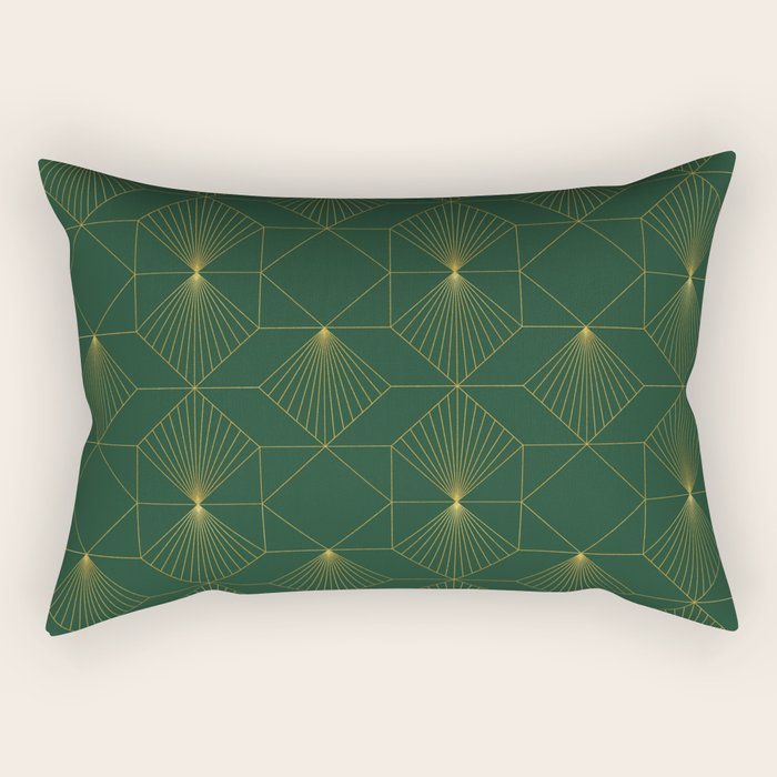 Beautiful Art Deco Pattern Rectangular Pillow Gallery Image 2