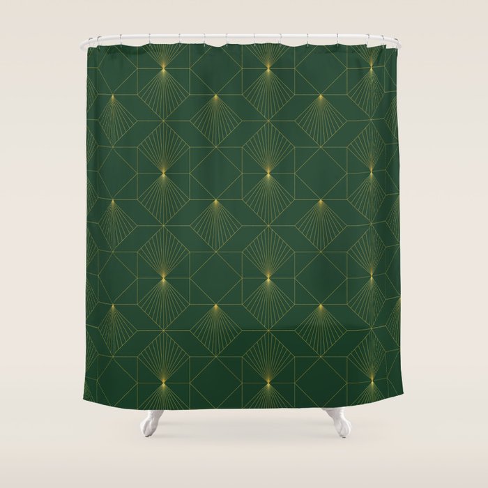 Beautiful Art Deco Pattern Shower Curtain Gallery Image 1