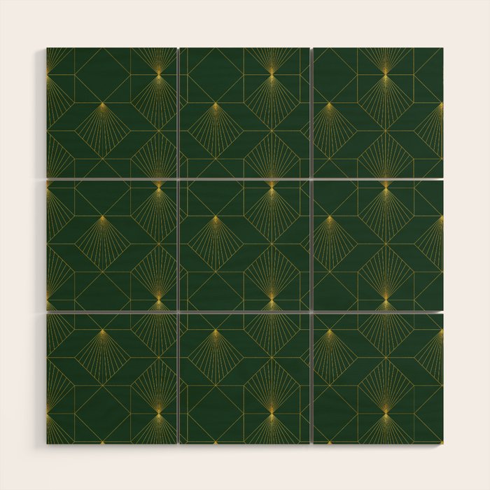 Beautiful Art Deco Pattern Wood Wall Art Gallery Image 1