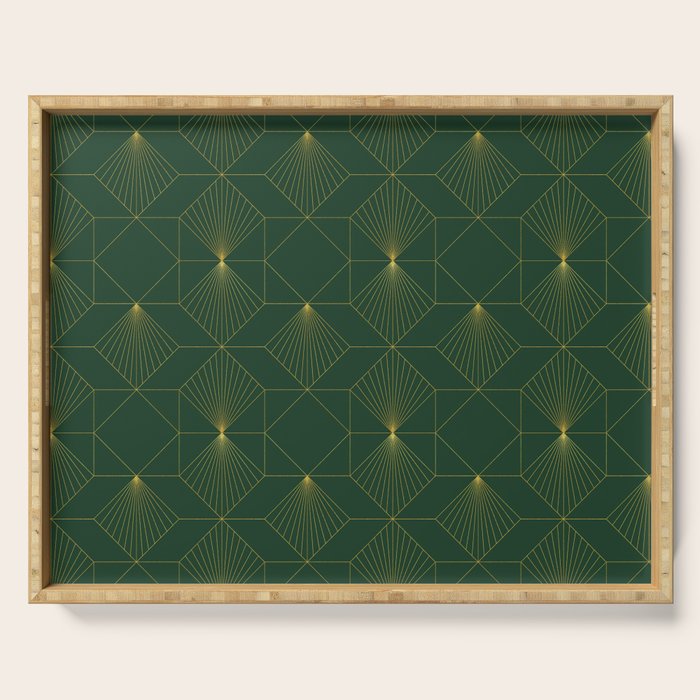 Beautiful Art Deco Pattern Serving Tray Gallery Image 1