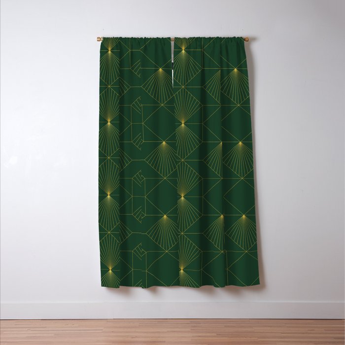 Beautiful Art Deco Pattern Window Curtain Gallery Image 3