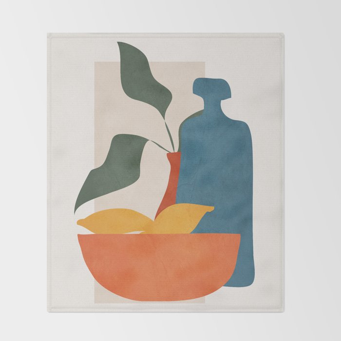 Minimalist Still Life Art Throw Blanket Gallery Image 2
