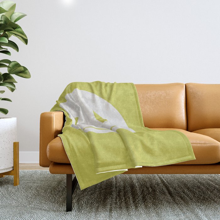 Happy Thoughts Lime Throw Blanket Gallery Image 1