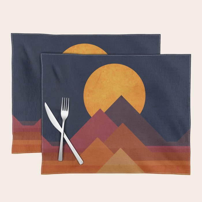 Full moon and pyramid Placemat Gallery Image 1