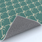 Bows & Ribbons Pattern XXXI Teal Green Rug Gallery Image 4