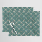 Bows & Ribbons Pattern XXXI Teal Green Placemat Gallery Image 1