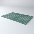 Bows & Ribbons Pattern XXXI Teal Green Rug Gallery Image 3