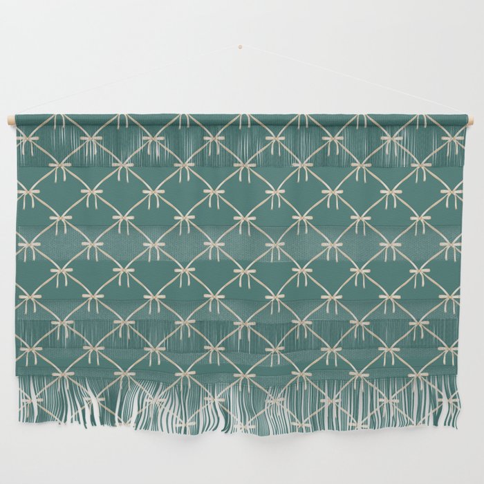 Bows & Ribbons Pattern XXXI Teal Green Wall Hanging Gallery Image 1
