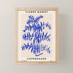 Blue leaves, Flower market print, Botanical poster, Floral wall art, Boho poster Mini Art Print Gallery Image 1