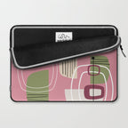 Pink Mid Century Modern Laptop Sleeve Gallery Image 2