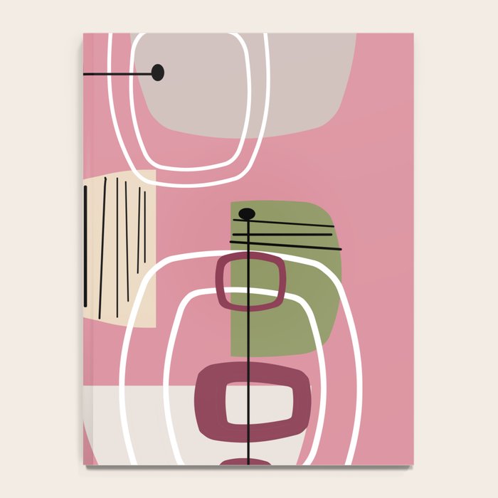 Pink Mid Century Modern Notebook Gallery Image 4