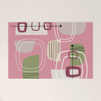 Pink Mid Century Modern Welcome Mat Gallery Image 1