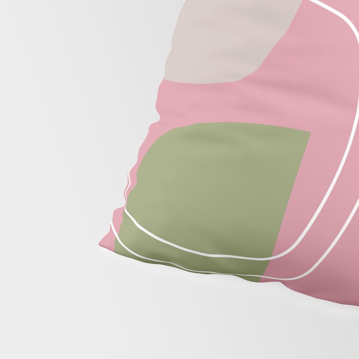 Pink Mid Century Modern Pillow Sham Gallery Image 4