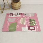 Pink Mid Century Modern Rug Gallery Image 1