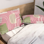 Pink Mid Century Modern Pillow Sham Gallery Image 2