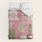 Pink Mid Century Modern Duvet Cover Gallery Image 6