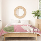 Pink Mid Century Modern Duvet Cover Gallery Image 3