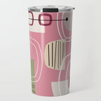Pink Mid Century Modern Travel Mug Gallery Image 1