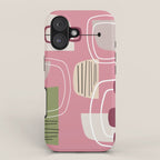 Pink Mid Century Modern iPhone Case Gallery Image 1
