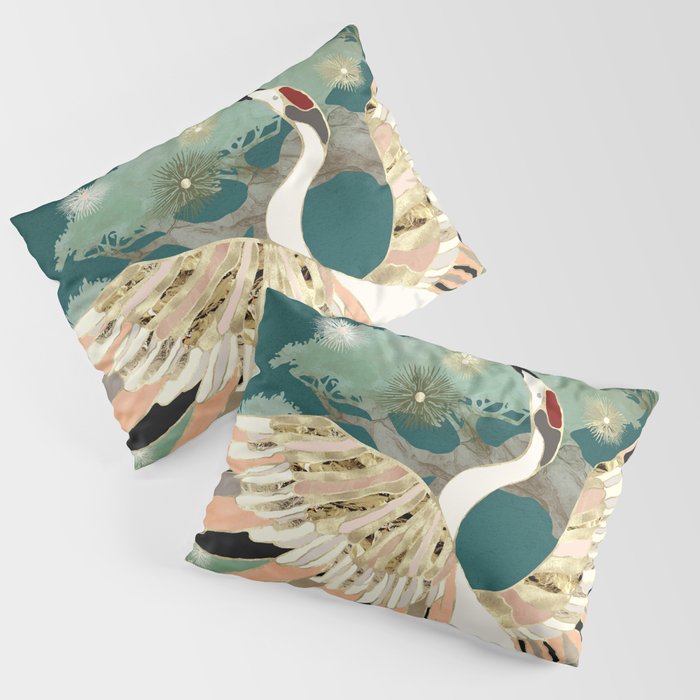 Golden Crane Pillow Sham Gallery Image 3
