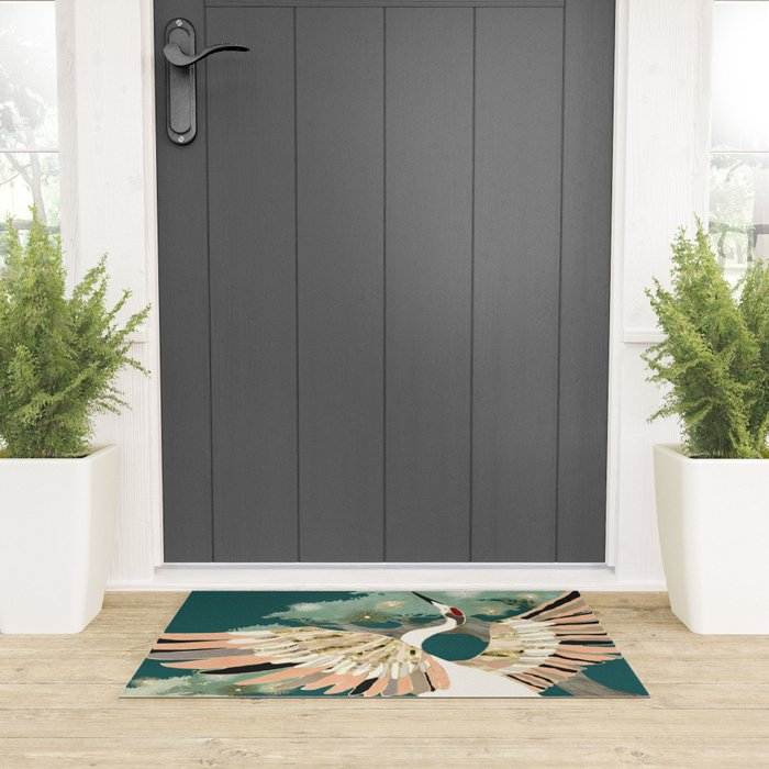 Golden Crane Welcome Mat Gallery Image 3