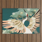 Golden Crane Outdoor Rug Gallery Image 1