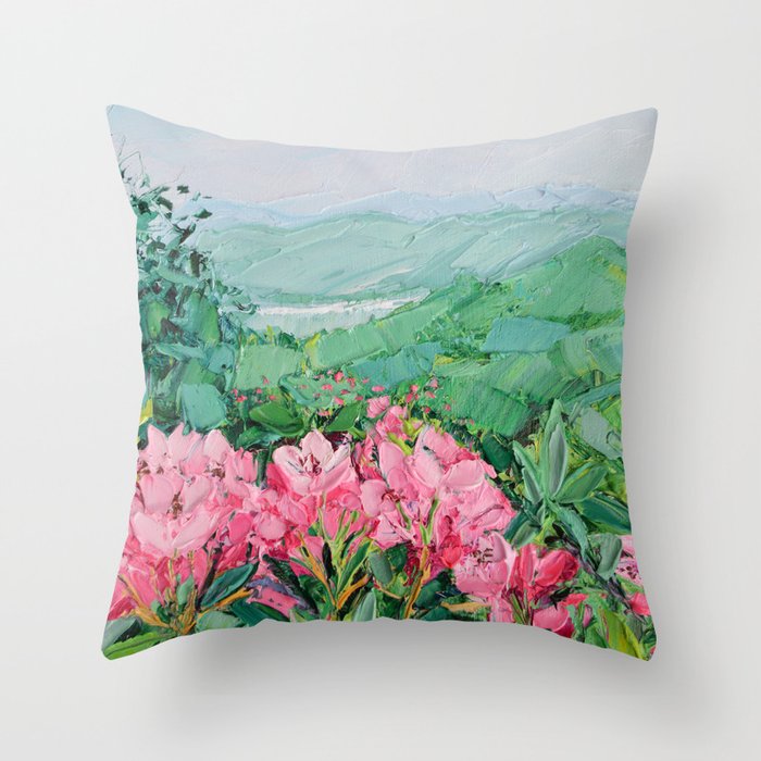 Craggy Gardens Throw Pillow Gallery Image 1