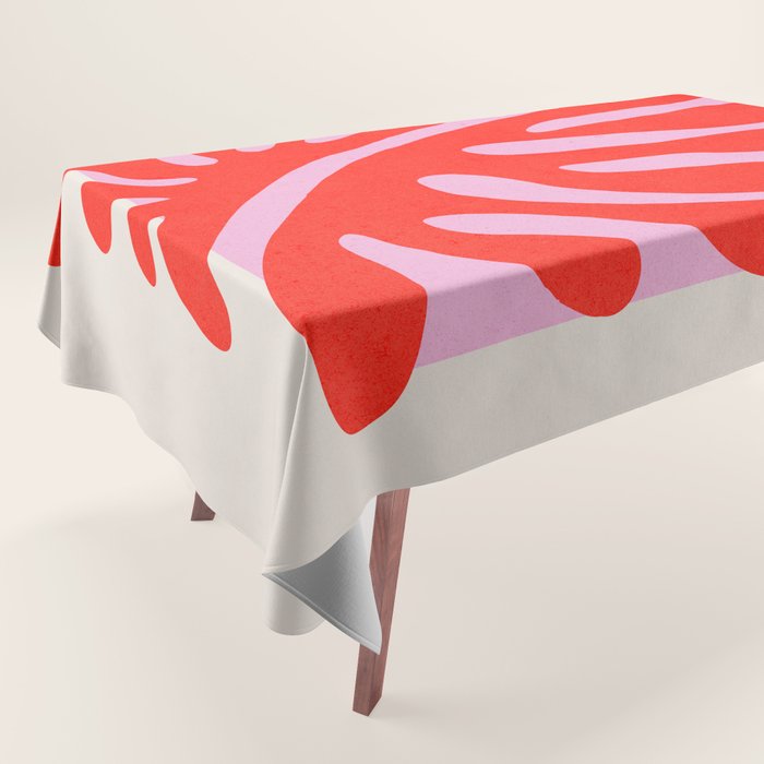 Coral & Lavender: Matisse Paper Leaf Cutouts 01 Tablecloth Gallery Image 1