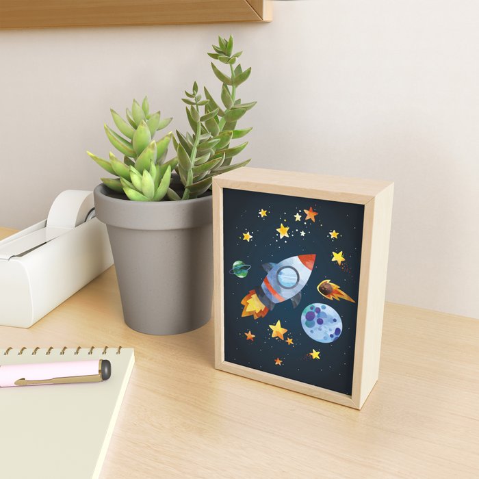 Space rocket Mini Art Print Gallery Image 2
