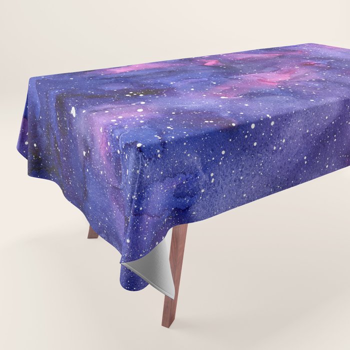 Galaxy Pattern Watercolor Tablecloth Gallery Image 1