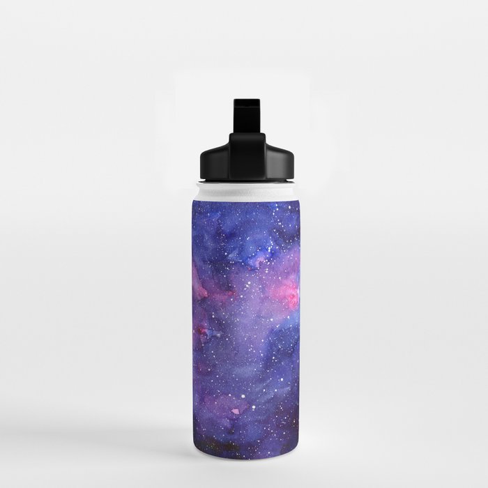 Galaxy Pattern Watercolor Water Bottle Gallery Image 2