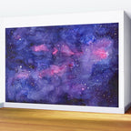 Galaxy Pattern Watercolor Wall Mural Gallery Image 2