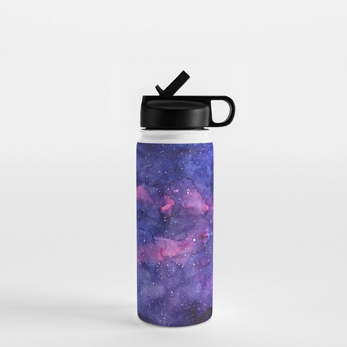 Galaxy Pattern Watercolor Water Bottle Gallery Image 1