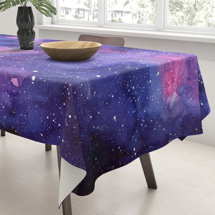 Galaxy Pattern Watercolor Tablecloth Gallery Image 3