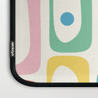 Mid Century Modern Piquet Abstract Multi Cheerful Contemporary Colorful Pattern Laptop Sleeve Gallery Image 3
