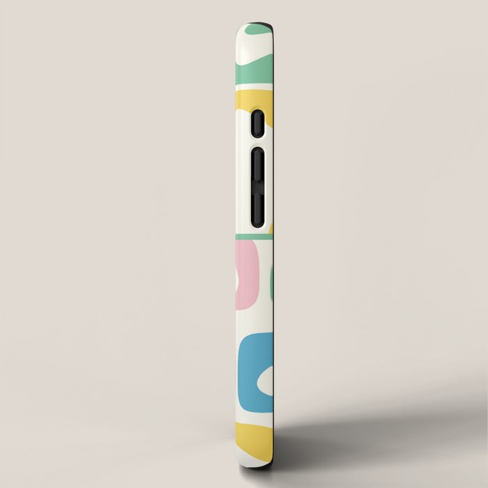 Mid Century Modern Piquet Abstract Multi Cheerful Contemporary Colorful Pattern iPhone Case Gallery Image 2