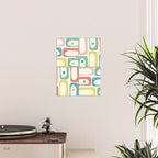 Mid Century Modern Piquet Abstract Multi Cheerful Contemporary Colorful Pattern Poster Gallery Image 2