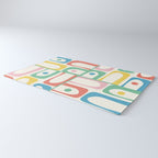 Mid Century Modern Piquet Abstract Multi Cheerful Contemporary Colorful Pattern Rug Gallery Image 3