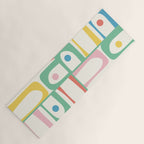 Mid Century Modern Piquet Abstract Multi Cheerful Contemporary Colorful Pattern Yoga Mat Gallery Image 1