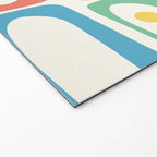 Mid Century Modern Piquet Abstract Multi Cheerful Contemporary Colorful Pattern Welcome Mat Gallery Image 2