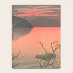 Sunset At Lake Towada, Nenokuchi - Vintage Japanese Woodblock Print Art By Hasui Kawase, 1930's. Notebook Gallery Image 4