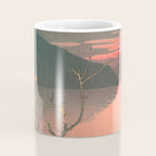 Sunset At Lake Towada, Nenokuchi - Vintage Japanese Woodblock Print Art By Hasui Kawase, 1930's. Coffee Mug Gallery Image 4