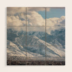 Snowstorm in Salt Lake City Wood Wall Art Gallery Image 1
