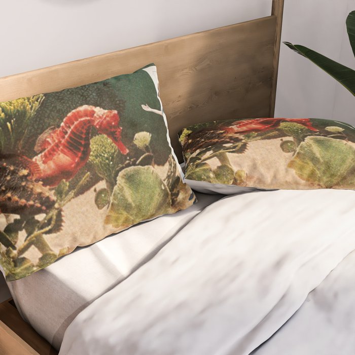 Under the Sea // Seahorses Pillow Sham Gallery Image 2