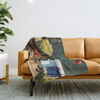 Under the Sea // Seahorses Throw Blanket Gallery Image 1