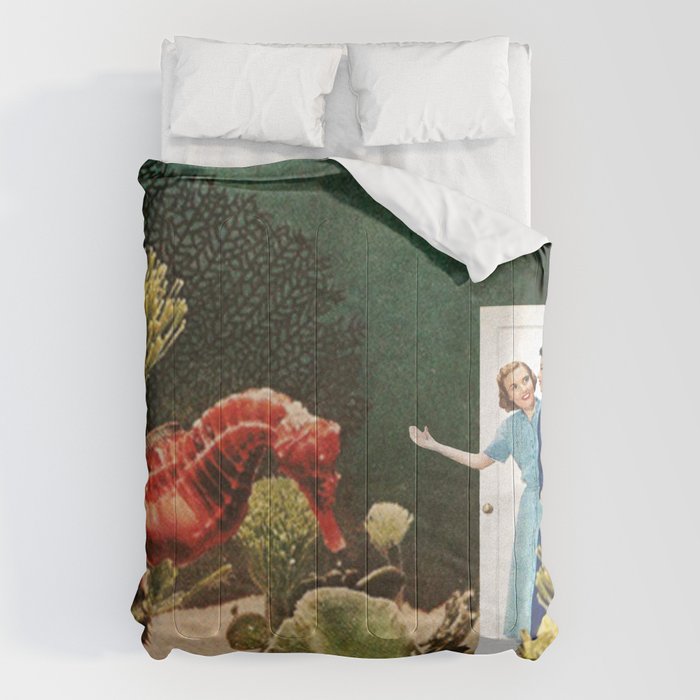 Under the Sea // Seahorses Comforter Gallery Image 1