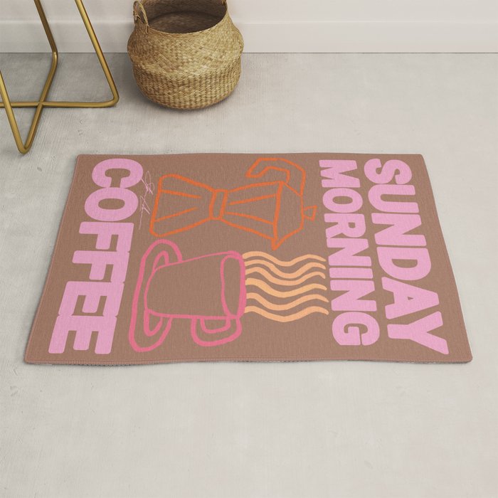 Sunday Morning Coffee Inspired by PANTONE 17 1230 Mocha Mousse Rug Gallery Image 1