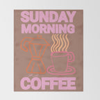 Sunday Morning Coffee Inspired by PANTONE 17 1230 Mocha Mousse Throw Blanket Gallery Image 2