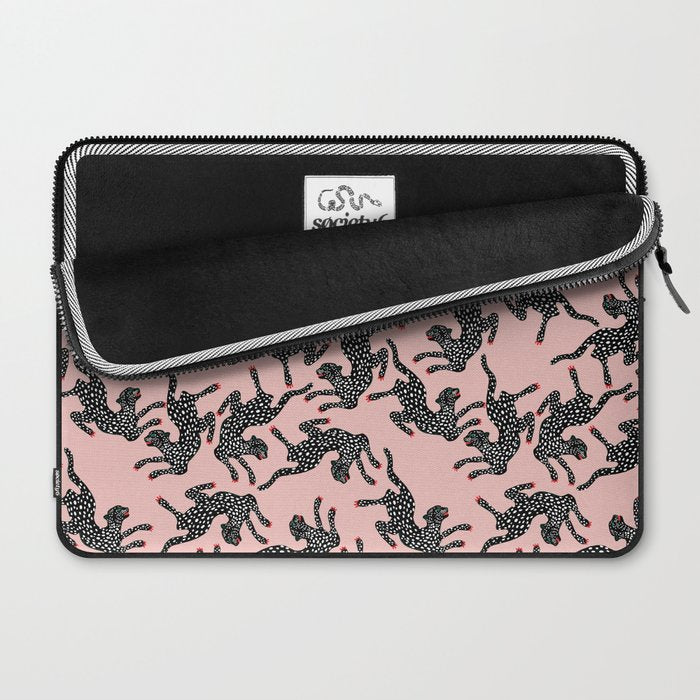 Black cheetah dance Laptop Sleeve Gallery Image 2